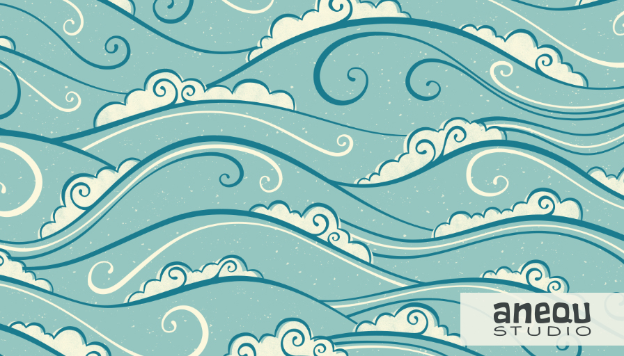 ocean waves - a trip to the beach collection - pattern design