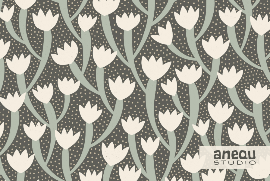 climbing cactus dark - desert textures collection - pattern design